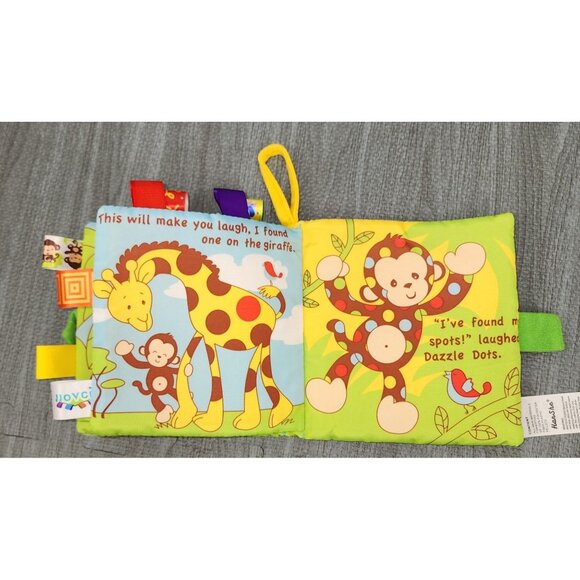 HanShe Baby Book Sensory Activity Dazzle Dots & the Missing Spots Monkey Jungle - Picture 4 of 6